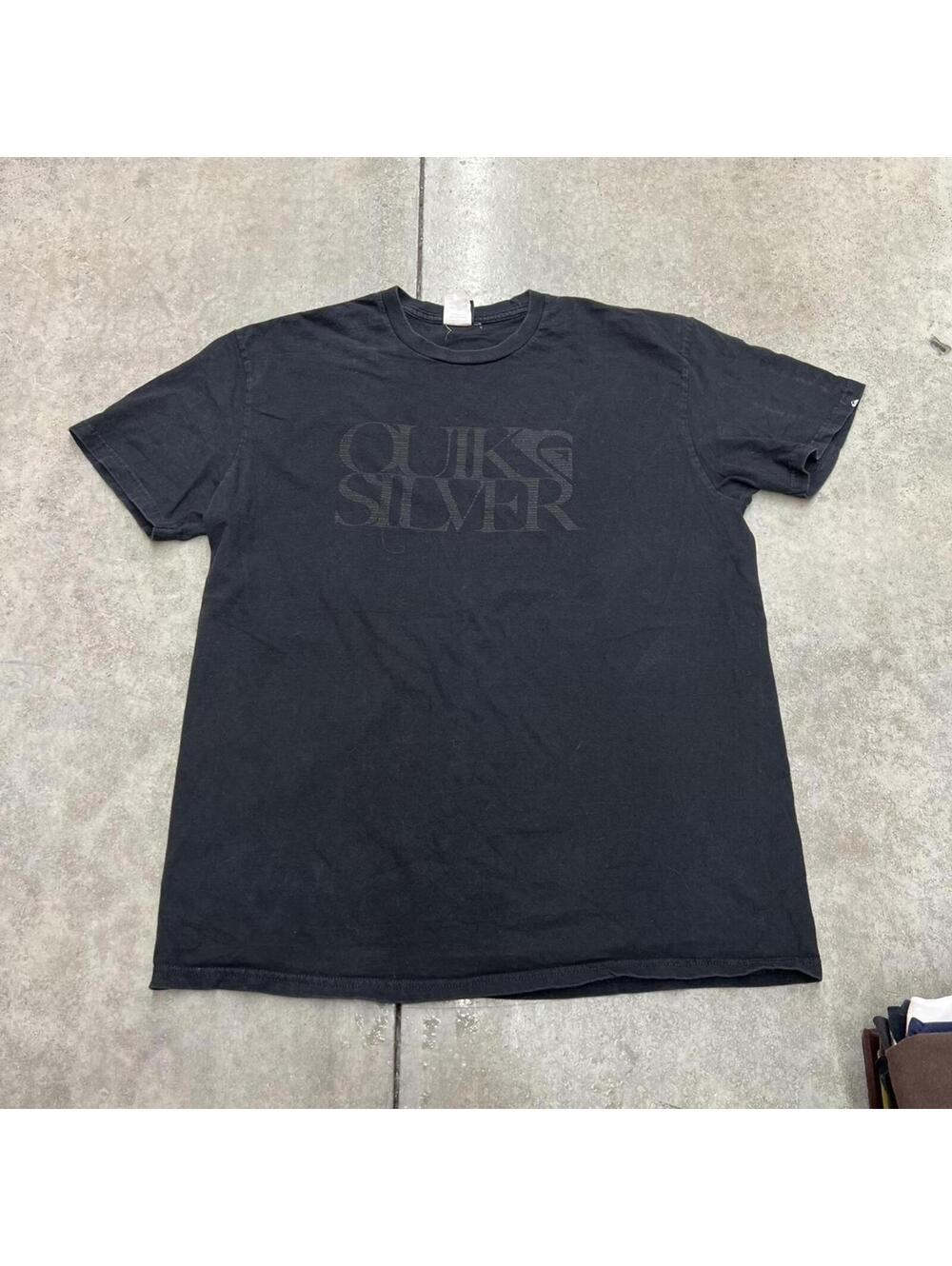 vintage quiksilver faded black surf brand shirt size xl